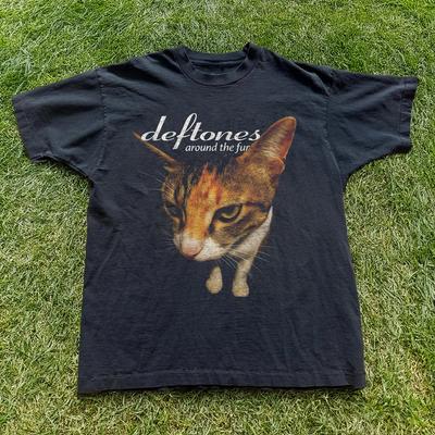 Funny Deftones Cat Black Unisex T-shirt Size S-5XL