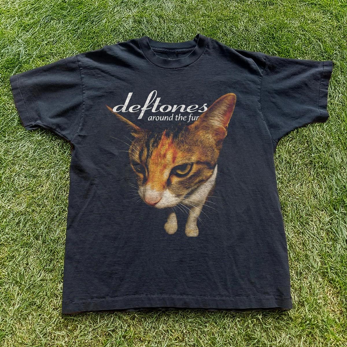 Funny Deftones Cat Black Unisex T-shirt Size S-5XL M