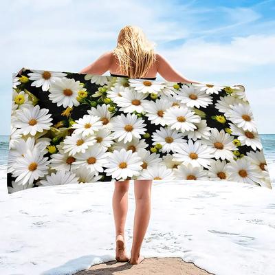 Oversized Soft Beach Towel ,Flowers Extra Large Big Pool Swim Travel Towels Blanket Super Soft Quick Dry Bath Towels For Women