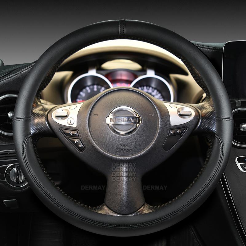 Für Nissan Juke F15 F16 2010 ~ 2023 PU Leder Auto Lenkrad Abdeckung Schnelle Lieferung Auto Zubehör