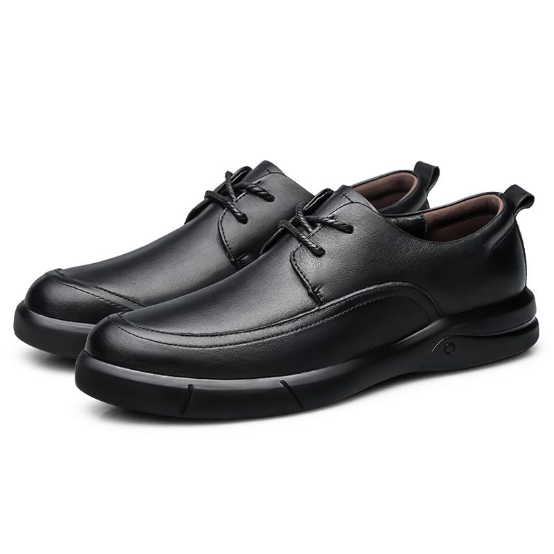 2024 Men's Genuine Leather Shoes 38-46 Soft Anti-slip Rubber Loafers Shoes Man Casual Flats Walking Driving Shoes Lightweight