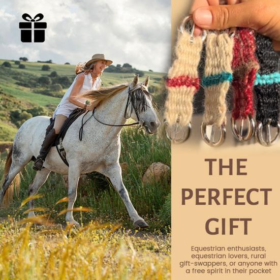 1/4Pcs Mini Girth Keychain Pendant Lightweight Crochet Knitting Saddle Key Chain Handmade Western Cowboy