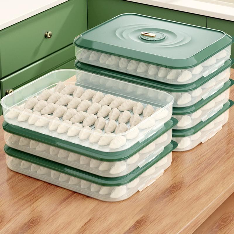 Large Capacity Multi-layer Dumpling Freezer & Fresh-Keeping Box