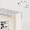 Concealed Edge-Banding Cabinet Door and Drawer Handle