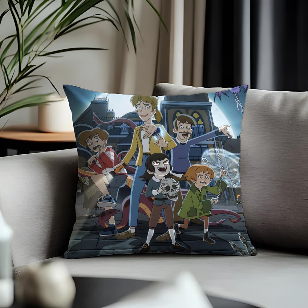 Fashion HHaunted Hoteliou Cushion Cover Antidustmite Pillowcase Invisible Zipper Silky Short Plush Sofa Cushion Cover