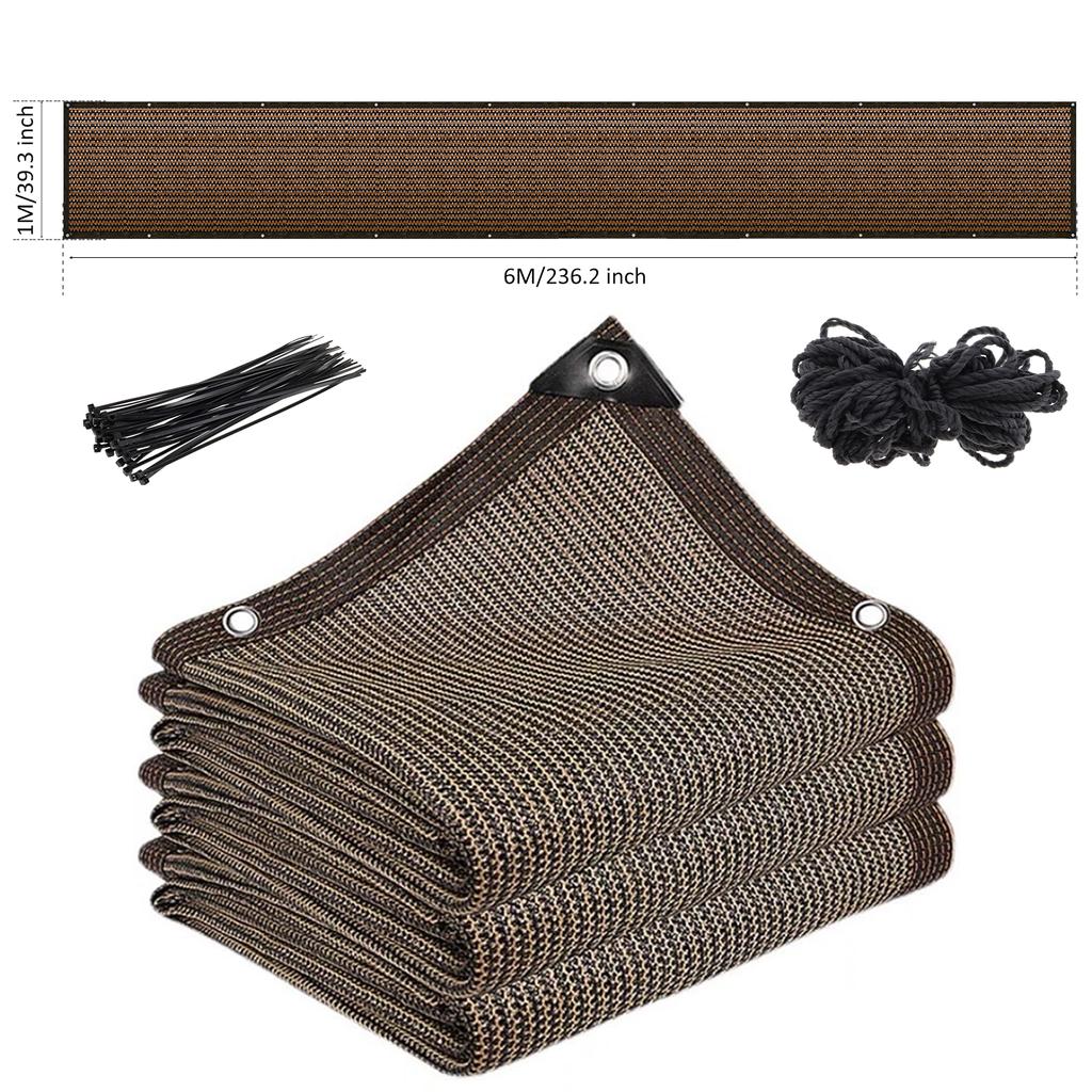 Balcony Sunshade Net Privacy Fence Screen Outdoors Anti-UV Panels Mesh Cover Effective Shading Shade Swimming Pool Net Cover