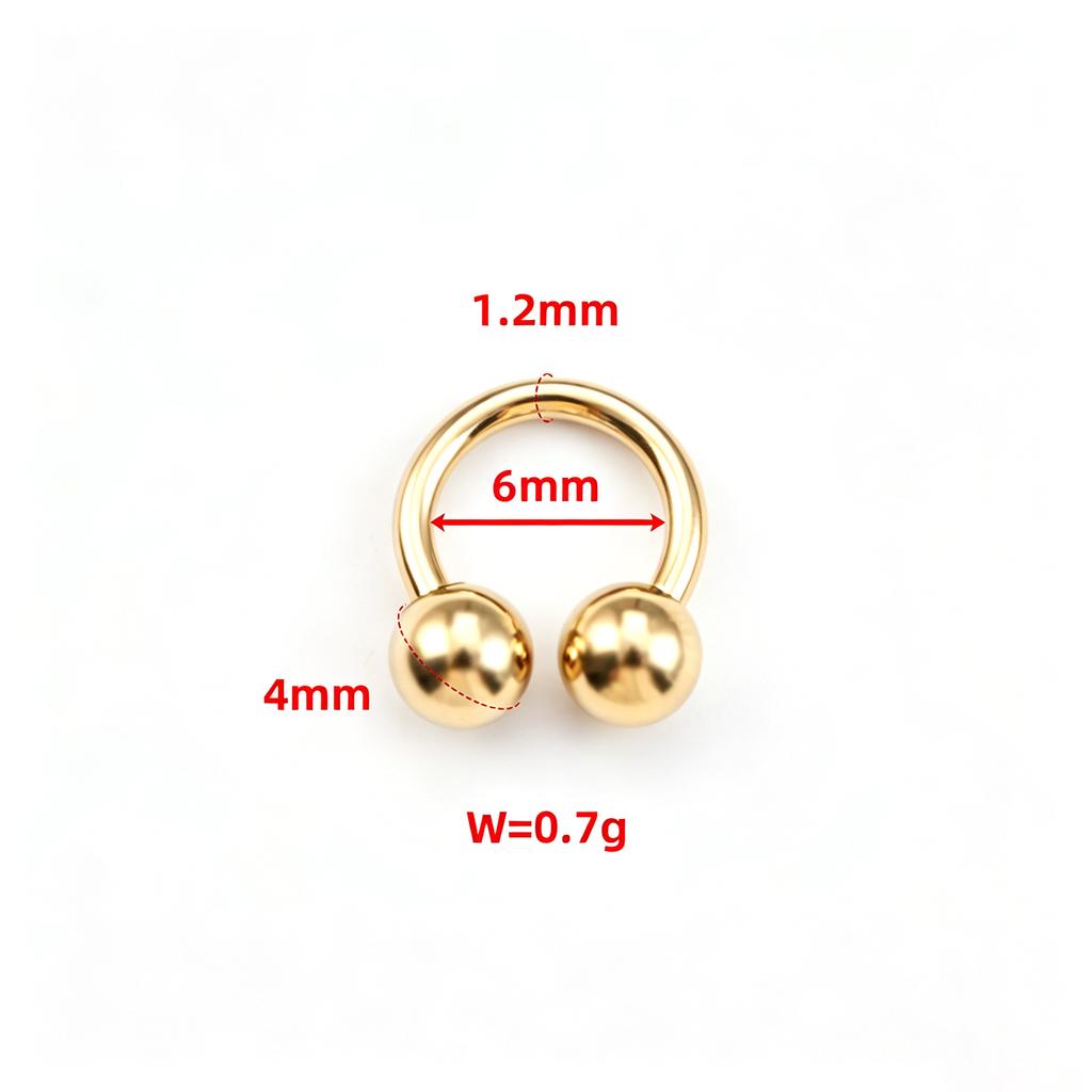 Stainless SteelHorseshoe Hoop Rings Ear Cartilage Nose Septum Eyebrow Tragus Lip Daith Helix Piercing Jewelry Unisex 18g