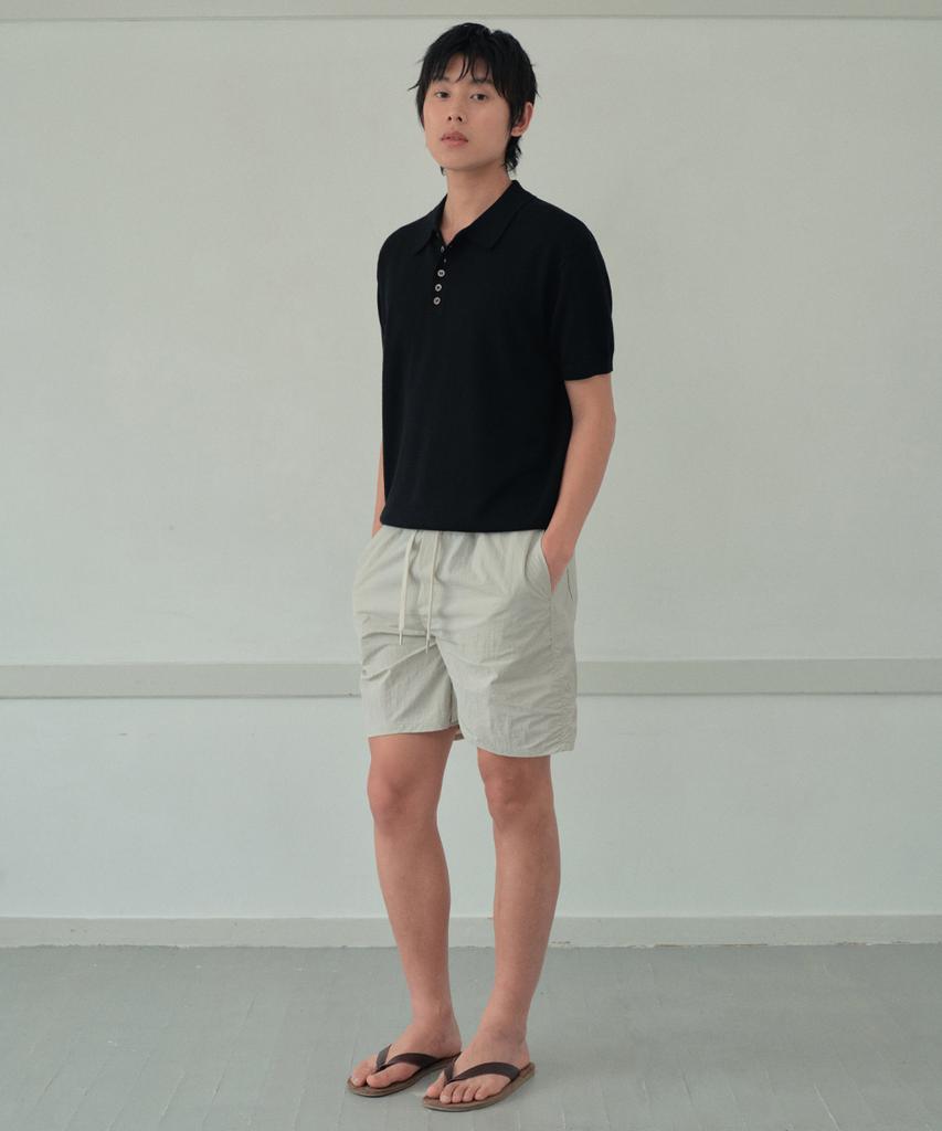 Wednesday Oasis Button Collar Half Knit_Black(Wc26Kn50)