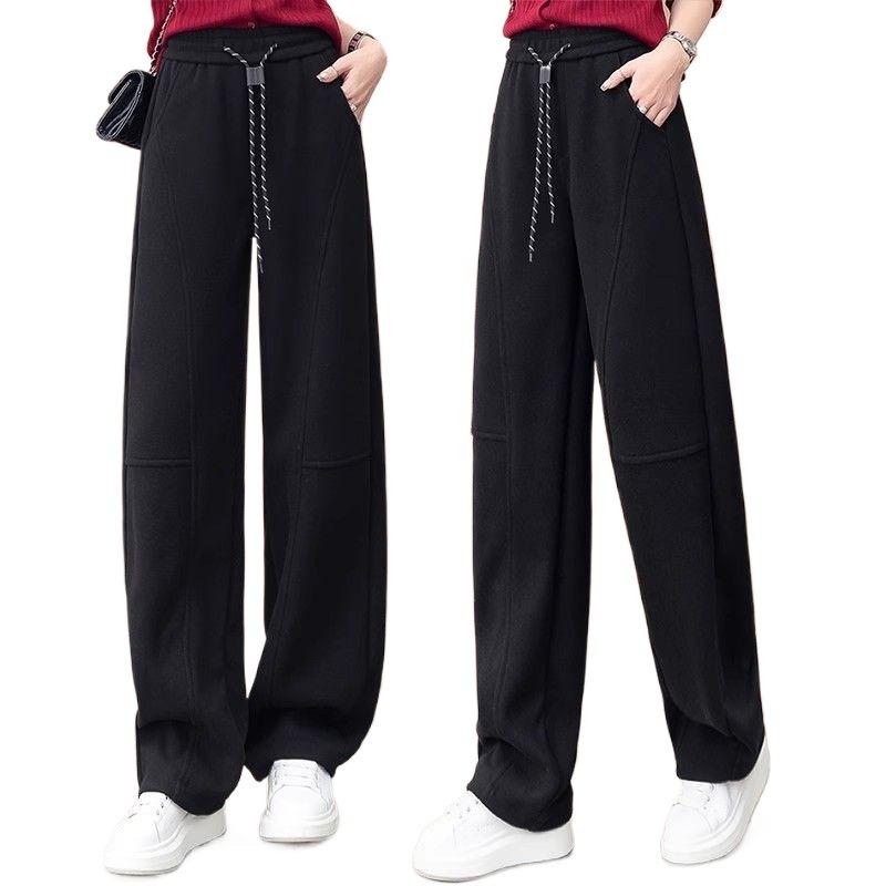 Women's Yellow Straight-Leg Sporty Casual Sweatpants - Spring/Autumn 2025 Collection