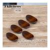J-kitchens Wooden Chopstick Rests, Oval, Set of 5, 5.2x3.2cm, Natural Wood, Lacquer