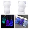 Astronaut Shaped Keychain Casting Silicone Mold Astronaut Molds Keychain Molds For Epoxy Resin With Hole