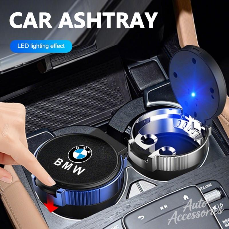 Car Ashtray Creative Storage With Lid LED Light Suede Ashtray Accessory For BMW X1 X2 X3 X5 X4 X6 X7 G32 G11 G12 F40 F30 F20 F34 X111