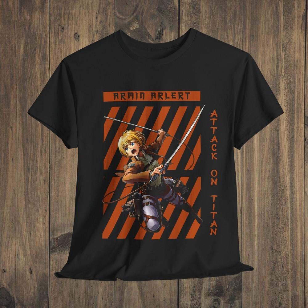 

Attack on Titan Anime T-Shirt, Aot Unisex Anime Tee Gift, Manga Shirt,Anime Gift S