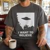 Chci věřit Tričko - Retro Tričko X-Files - Oblečení s UFO