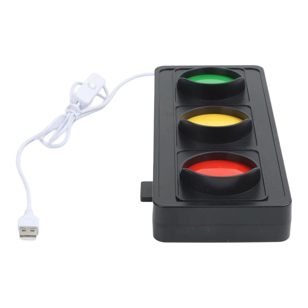 Desktop Sign Traffic Signal Light USB Powered Busy Light Indicator LED Traffic Light Gaming Room