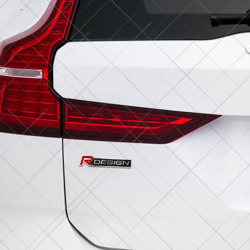 Metall 3D R Design Kühlergrill Logo Auto Styling Heckklappe Buchstaben Emblem Aufkleber für Volvo XC40 S80 S40 S60 XC60 XC90 XC70 V70 V60 S90