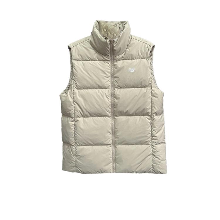 New Balance Vests Women s Khaki Stand Collar Moderate Other AMV44303-SOT S