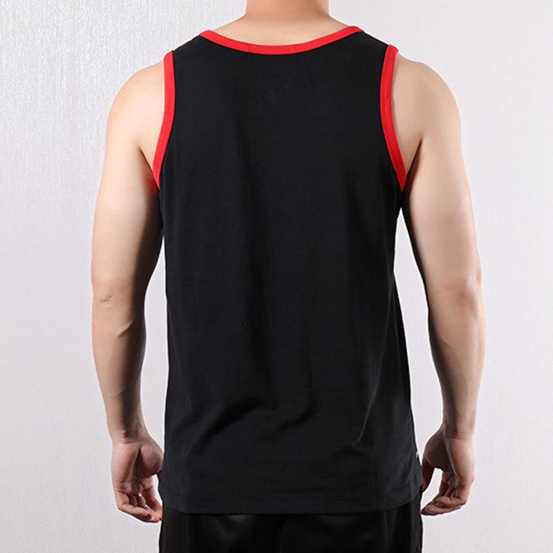 Nike Logo Print Color Block Basketball Vest Men Tops Black BQ3676-010