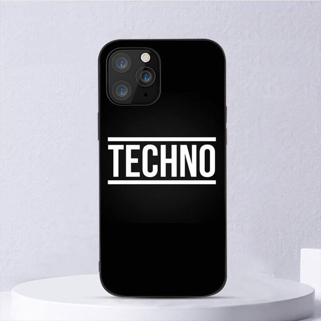 Techno Music Fashion Black For iPhone Samsung Galaxy Redmi Note S 17 16 15 14 13 20 24 25 54 Pro Max Ultra Fe Air Cover Poco