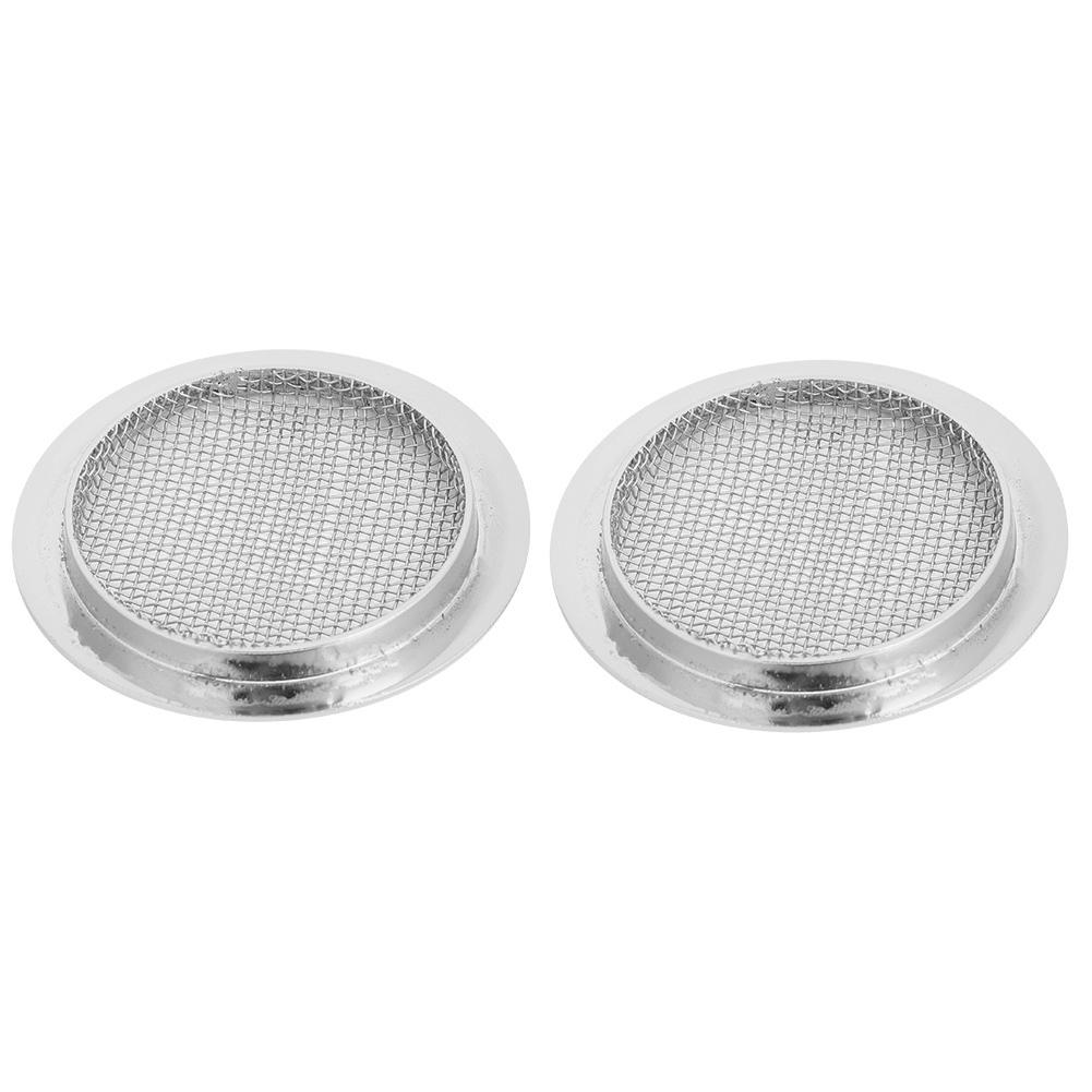 2PCS Resonator Guitar Sound Hole Cover Inserts Screen Metal for Parts(Gold)