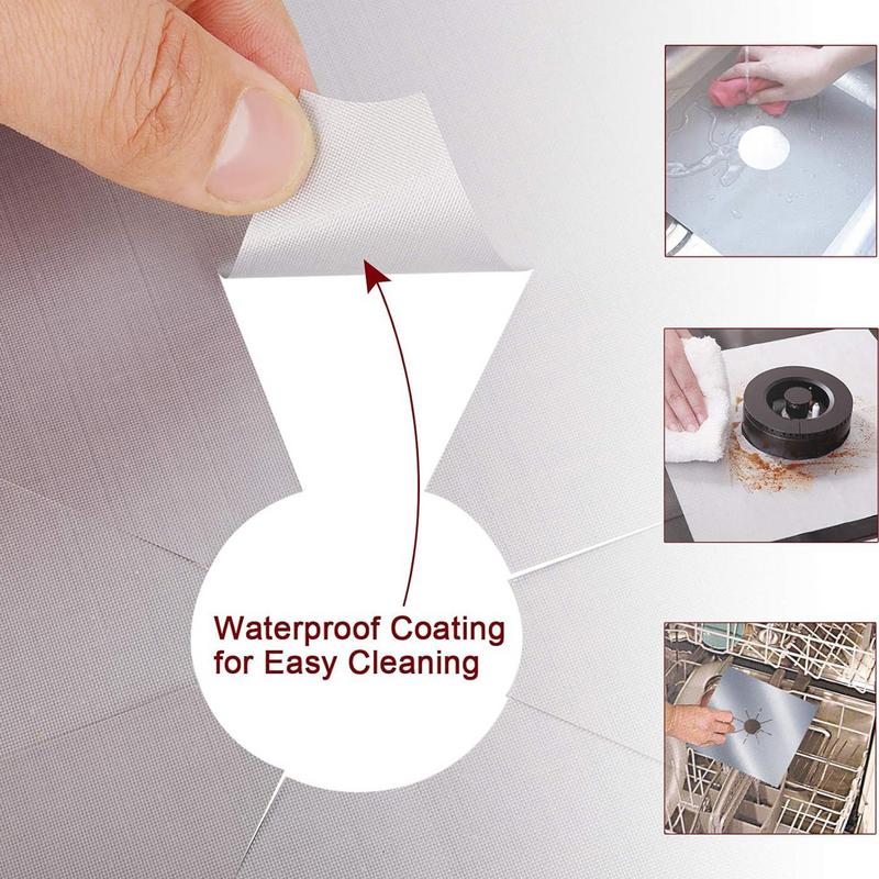 Stove Top Covers For Burners 4X Kitchen Stove Burner Protector Heat-Resistant Anti-Oil Kitchen Gadget Drip-Proof Cleaning Pads