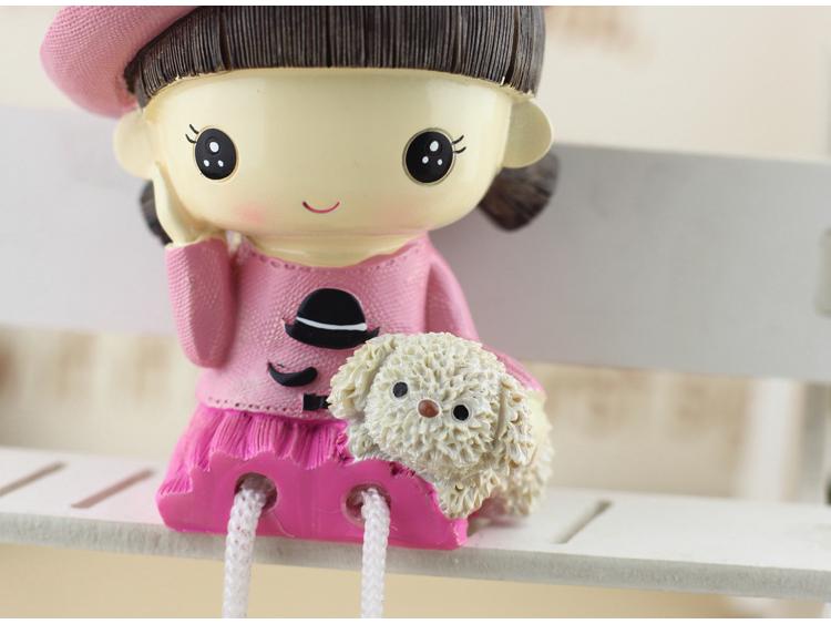Cartoon Dog-Hugging Dangling Leg Doll - Creative Couple Home Decor & Wedding Gift