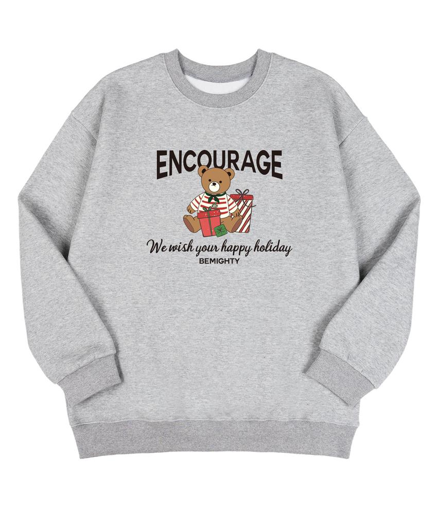 BEMIGHTY Holiday Bear Brushed Oversized Sweatshirt [Black]