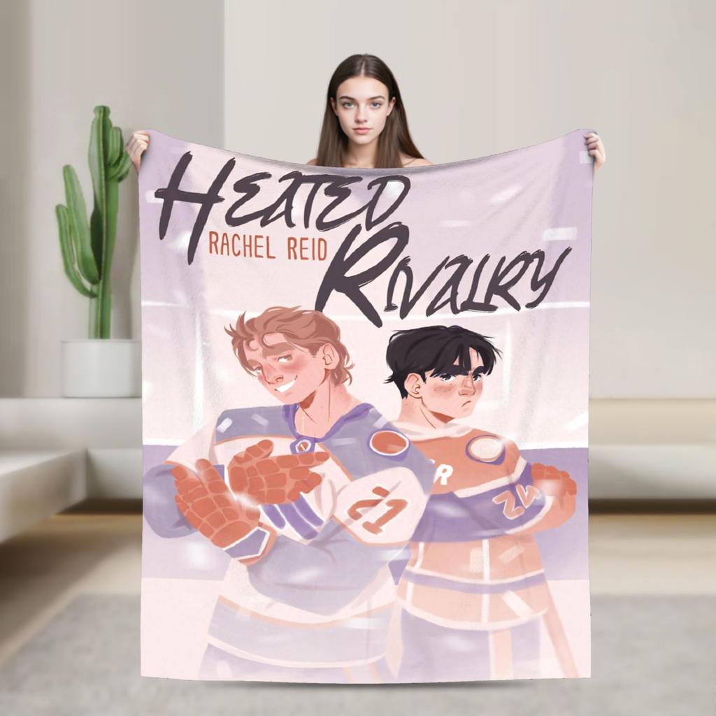 Heated Rivalry Movie Knitted Blankets Fleece Throw Blanket Bed Sofa Decoration Soft Warm Bedsprea