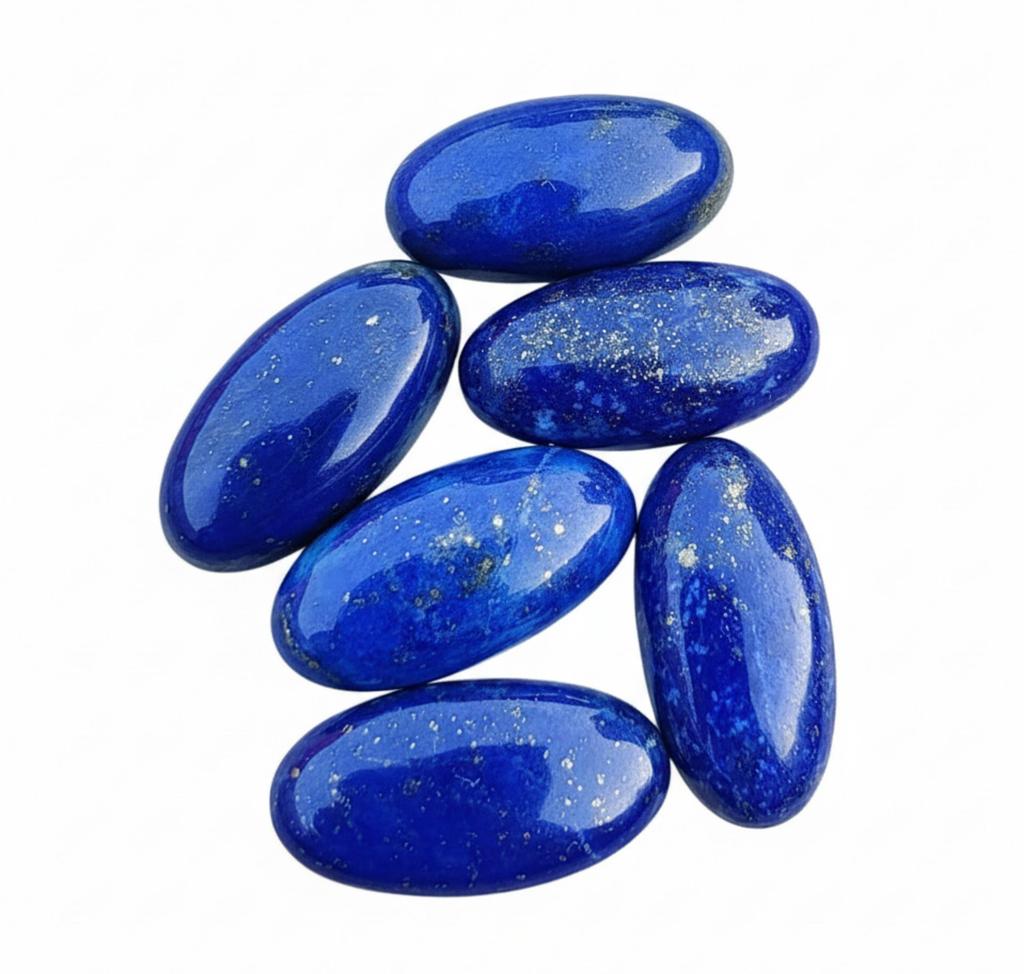 Natürliche Lapislazuli Edelstein Cabochons - Tiefblaue Polierte Ovale Cabochons