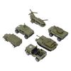 1:64 Scale Pull Back Military Vehicles Model Tank Truck Vehicle Models Children Car Toys6pcs / Set