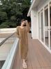Medium and long mink fleece sweater dress for women's autumn and winter new loose and lazy pullover knitted bottoming skirt