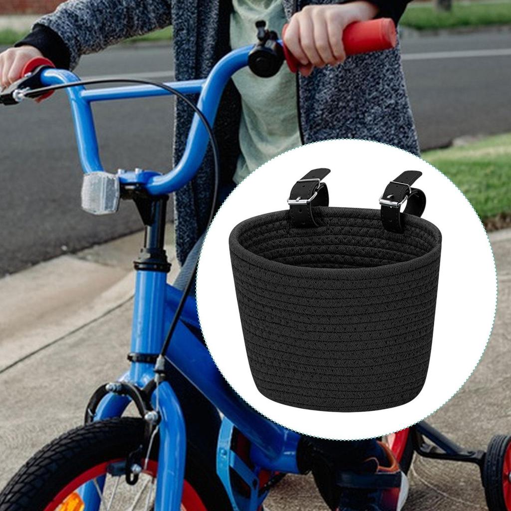 Kinderfahrradkorb Fahrradzubehör Gewebter Frontträger für Jungen Mädchen