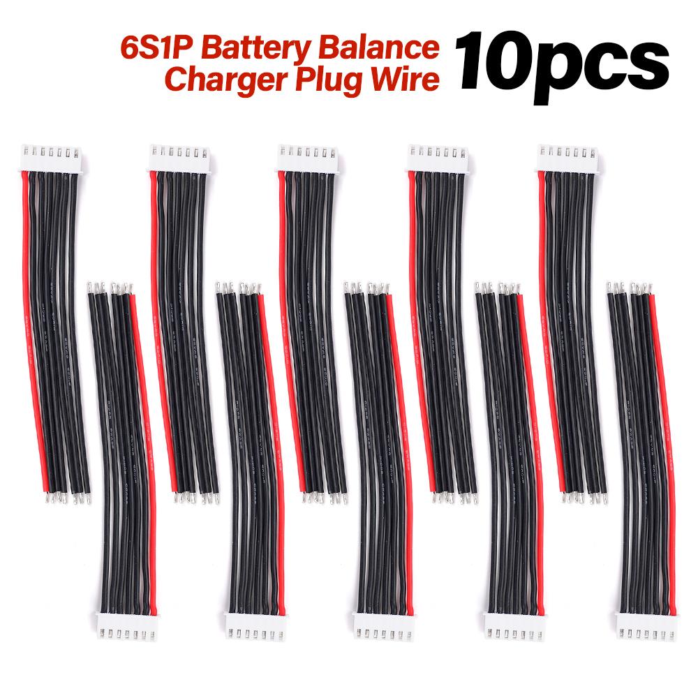 

10 шт. 2s 6s литиевая батарея сбалансированный зарядный кабель разъем 22AWG высокотемпературный силиконовый провод 100 мм сбалансированная зарядка