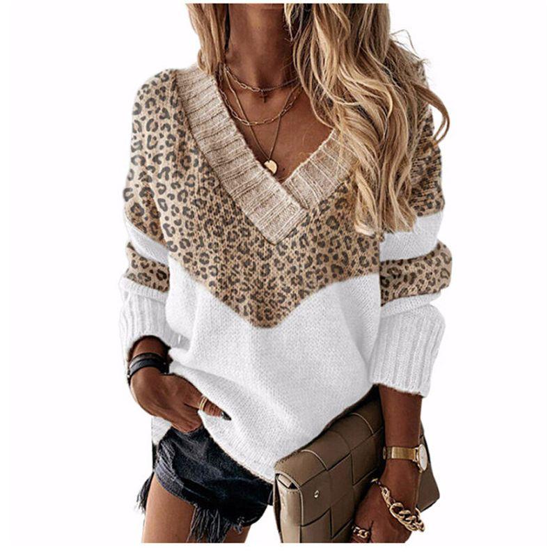 Solid Color Printed V-neck Long Sleeve Top Solid V-neck Long sleeve Top Women