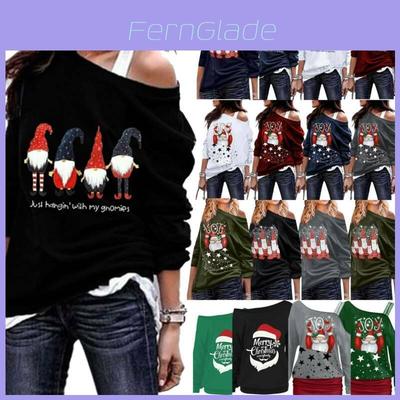 Stylish Women's Christmas Jumper Pullover Loose Fit Sweatshirt For Festive Seasons