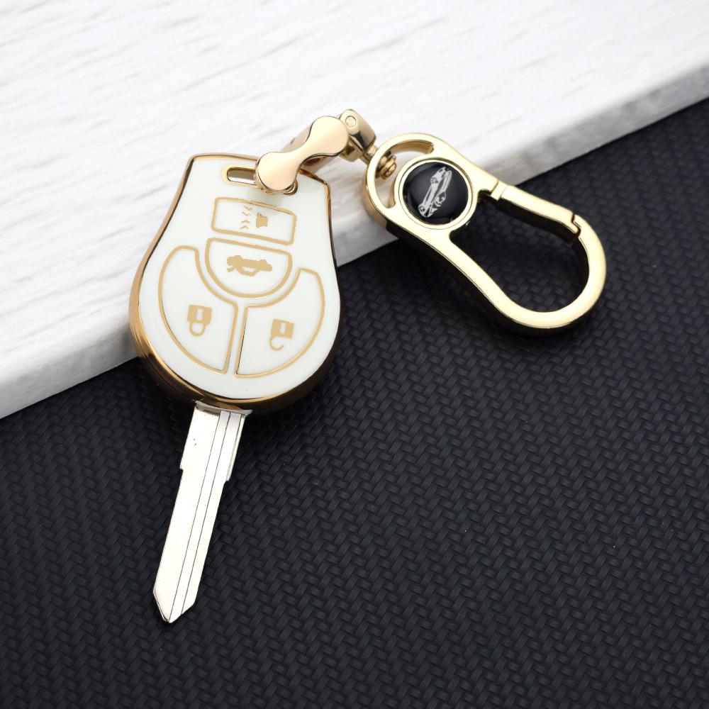 Car Key Case for Nissan Sylphy Rogue Altima Sentra Maxima Pathfinder Versa Tiida March Juke Armada 4 Buttons Bag with Keychain