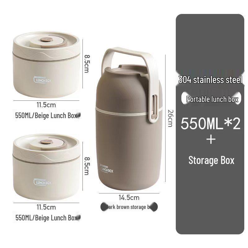 Large Capacity Multilayer 304 Stainless Steel Insulated Lunch Box for Office & Students