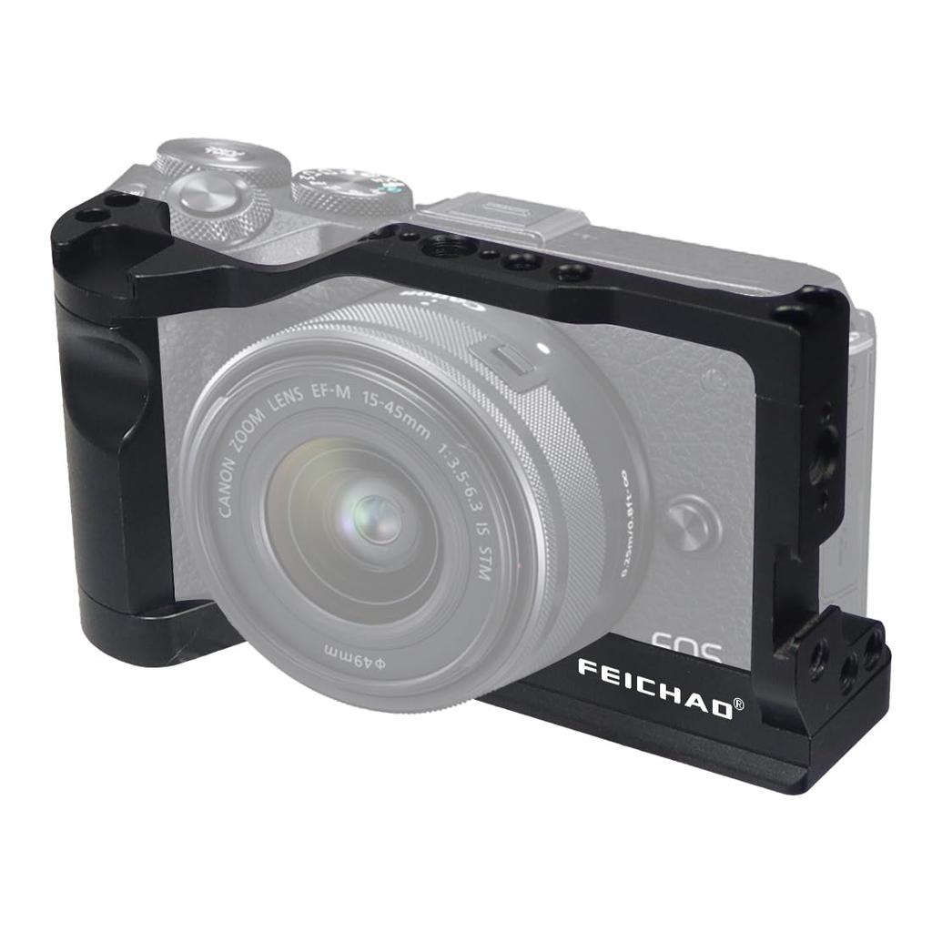 FEICHAO CNC M6 Mark II Kamerakäfig Formschlüssiges Rig mit Blitzschuhhalterung für Canon EOS M6 Mark II Stabilisator
