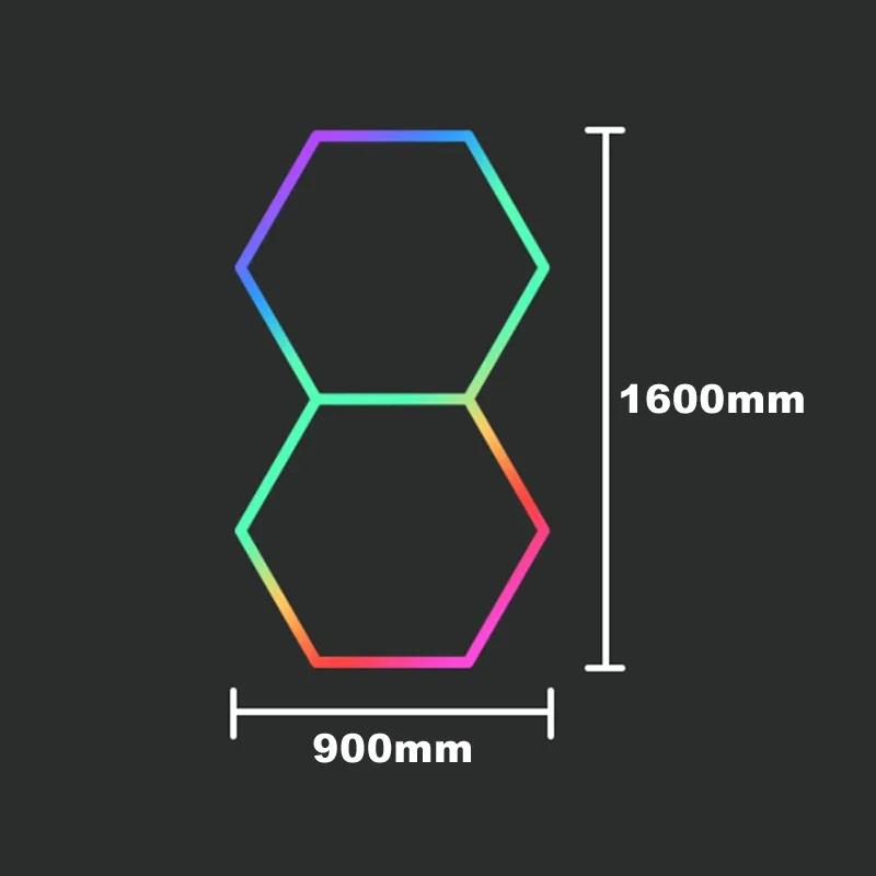 RGB Hexagon LED Light APP Control Honeycomb Garage Lamps 110-265V Music Sync for Bar Restaurant Room Decor Ceiling Lighting