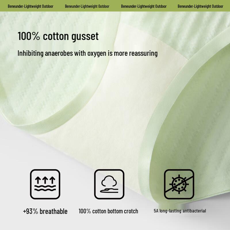 Beneath Women's A-Class Pure Cotton Seamless Antibacterial Briefs (4-Pack)