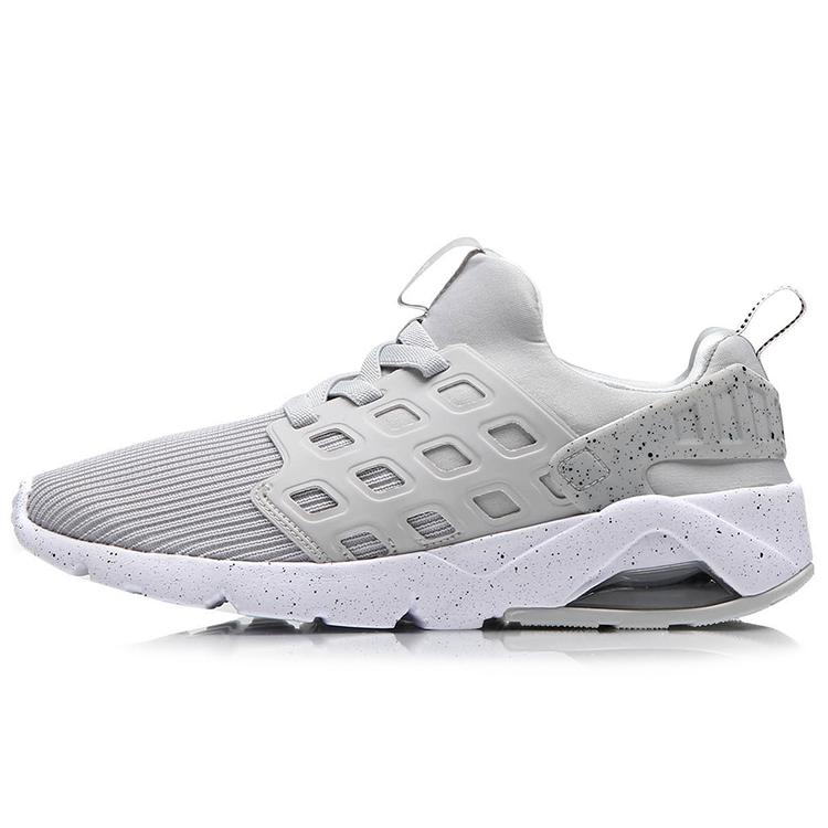 New LINING Bubble Casual Shoes Women's Low top Gray White AGLM022-2