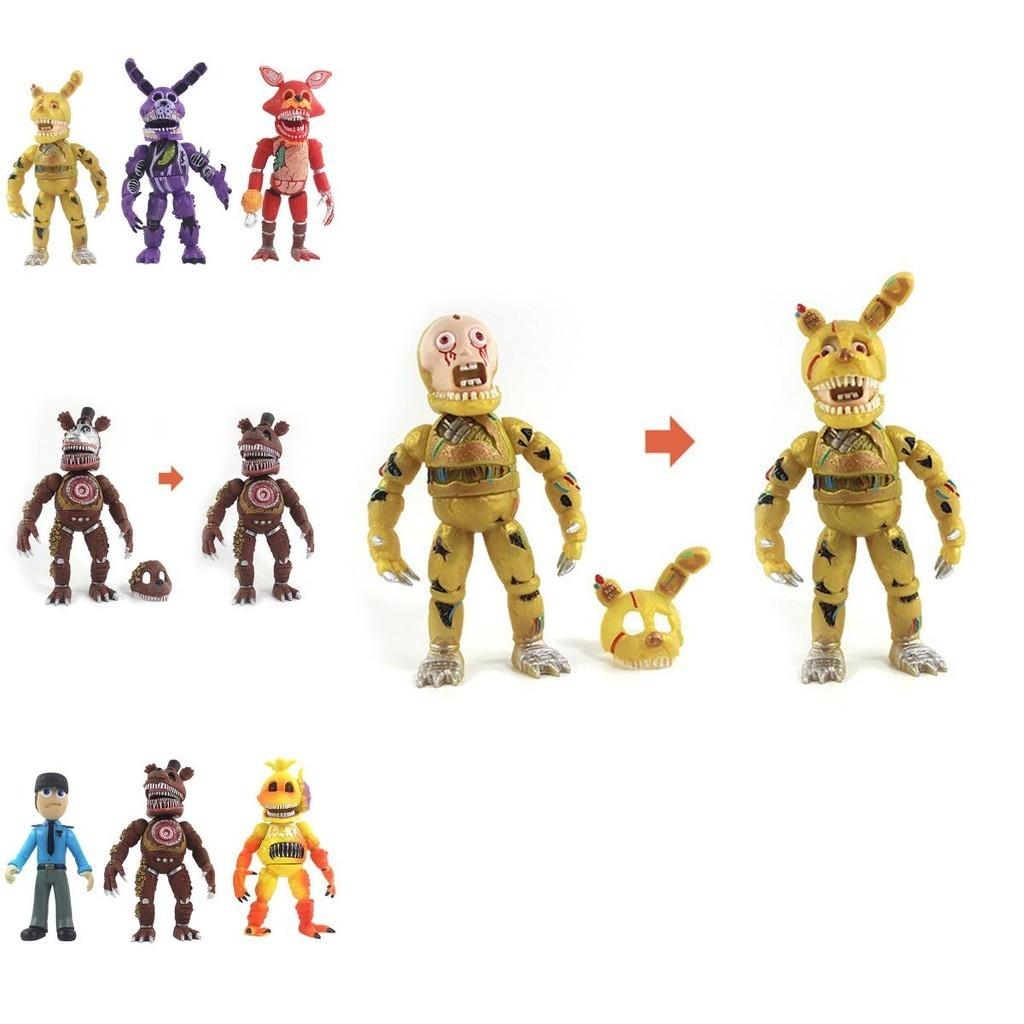 Vibrant 6pcs Fnaf Five Nights At Freddy's Light Up Action Figures For Kids
