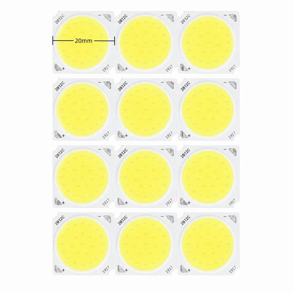 12PCS 1080LM High Power LED Chip 12W COB LED Chip Durable LED Chip Module  Home Lighting