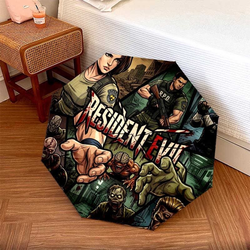 

1PC Automatic Folding Umbrella Resident Evil Pattern 8 Ribs Portable Foldable Travel Umbrella Christmas Birthday Gift разноцветный
