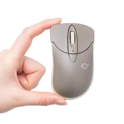 Sanwa Direct Bluetooth Mouse, Quiet, Compact, Multi-Pairing, iOS Compatible, DPI Switching, Blue LED, Greige, 400-MABTIP3GG