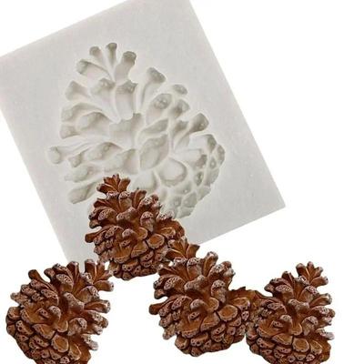 Christmas Creative Shape Silicone Molds Fondant Cake Pineapple Pine Tower Decor Lines Baked Chocolate Molds Accessories Tools