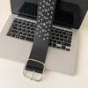 Rivet Wide Waistband Harajuku PU Leather Belt Casual Cowgirl Belt  Ladies