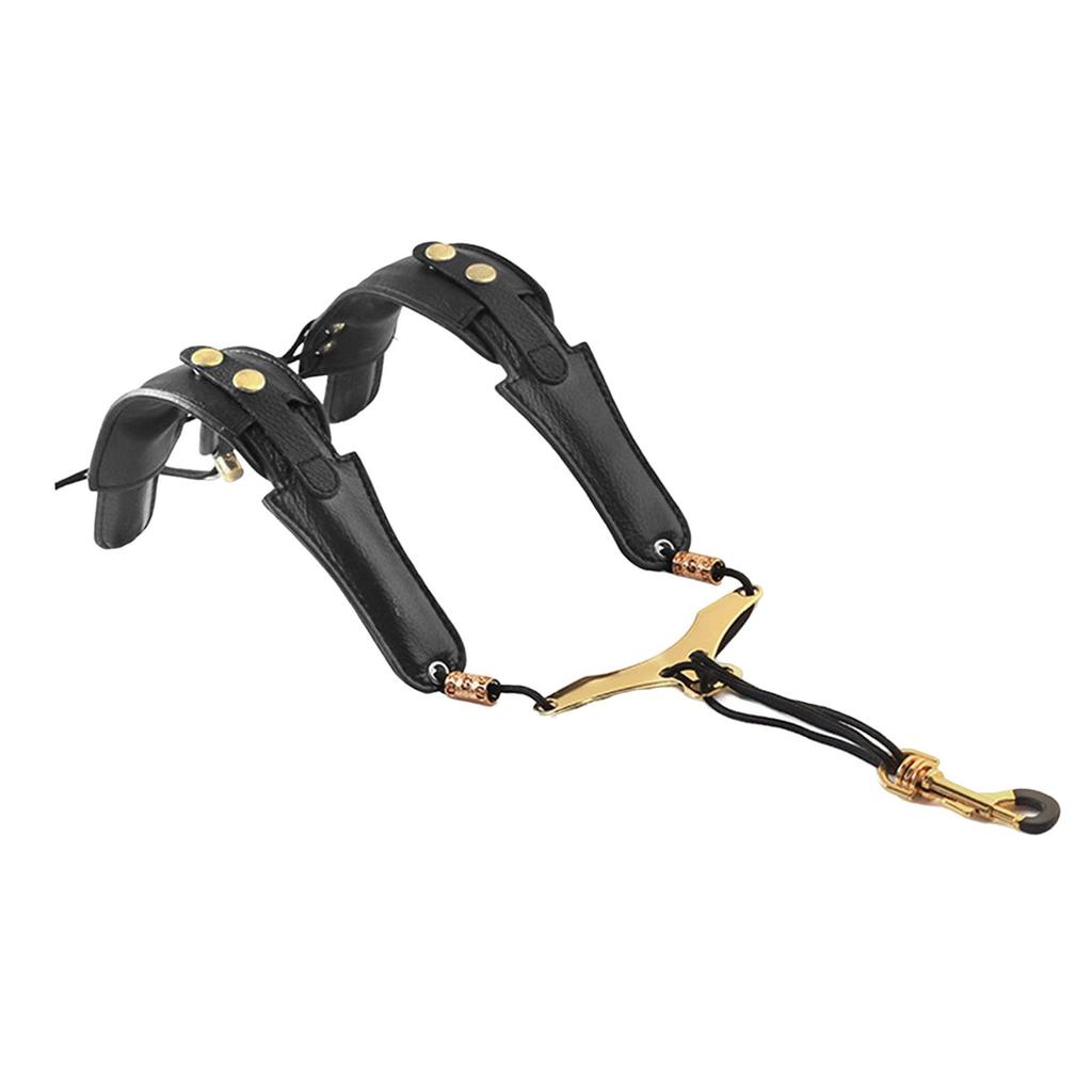 PU Leather Saxophone Shoulder Strap No Stress On Neck Shoulder Strap Adjustable