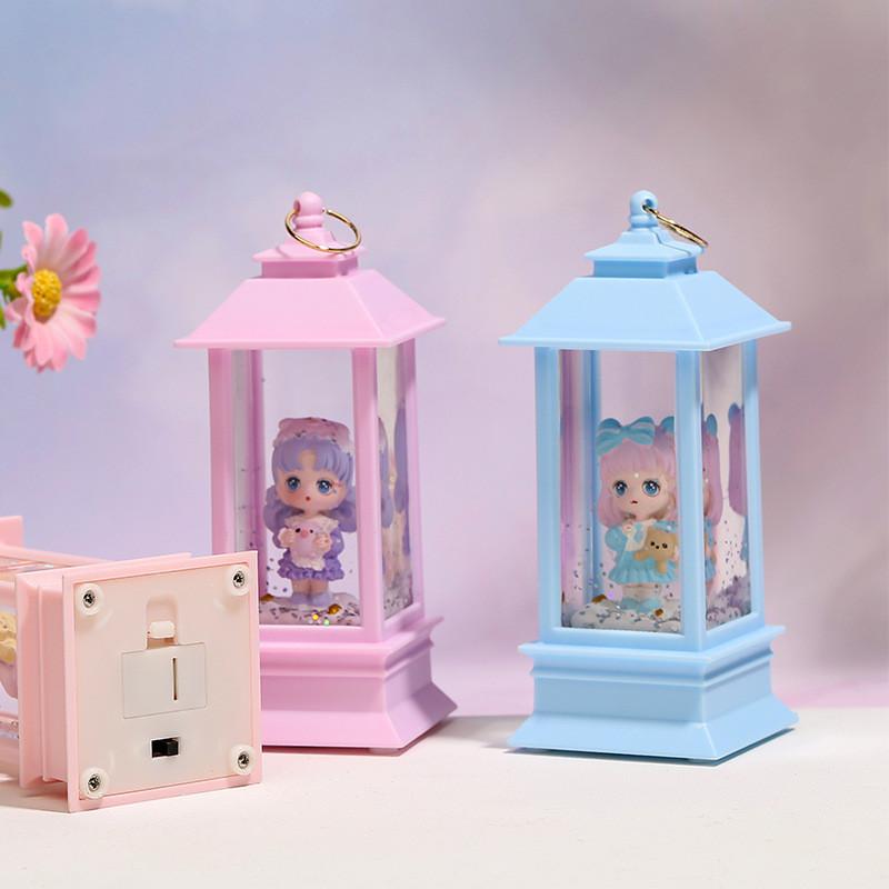 Battery Lamp Night Powered Fourcolor Sweet Cartoon Cute Girl Shaped Light