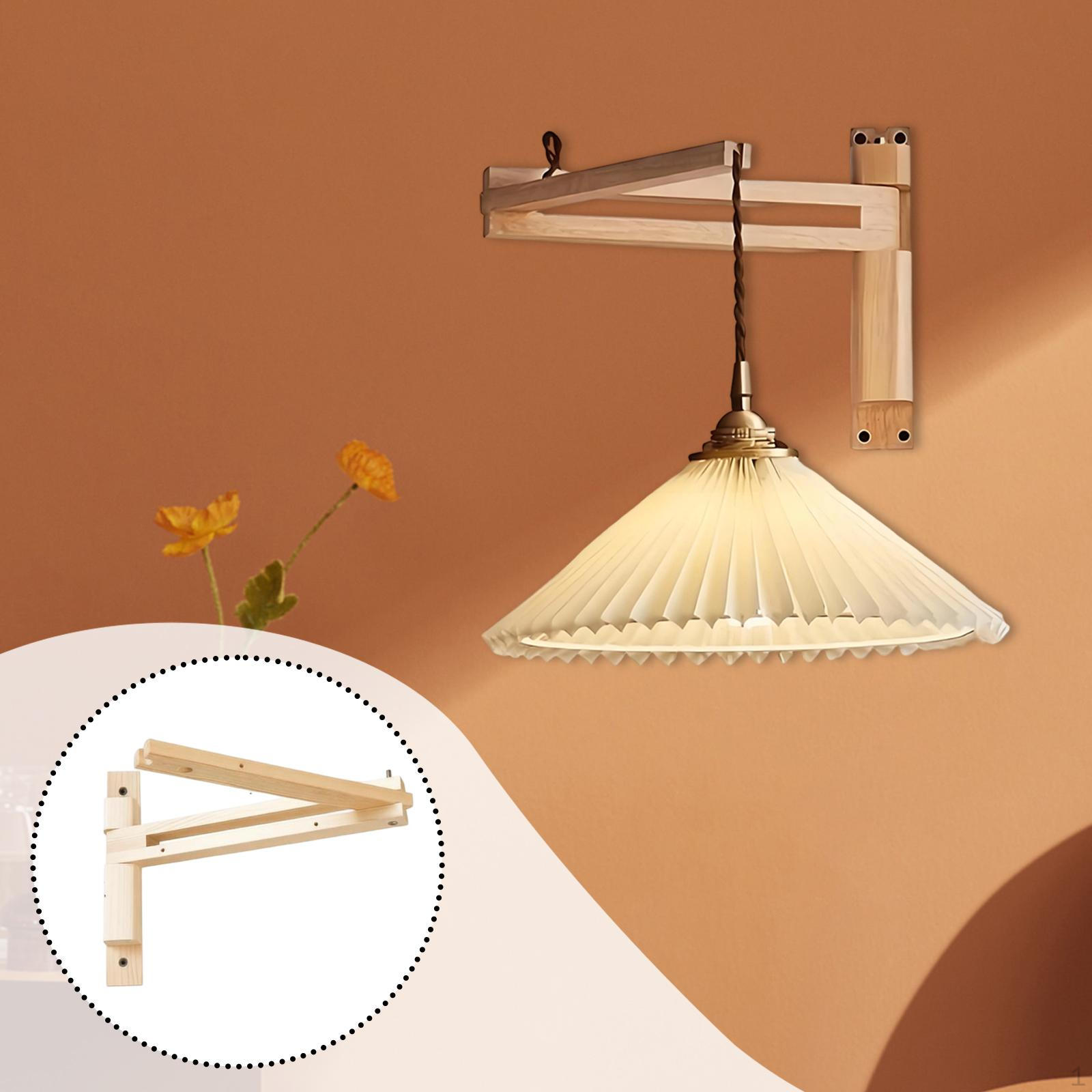 

Lamp Bracket Rope Pendant Light Wall Mount with Folding Arm for Restaurant Indoor Living Room Style A